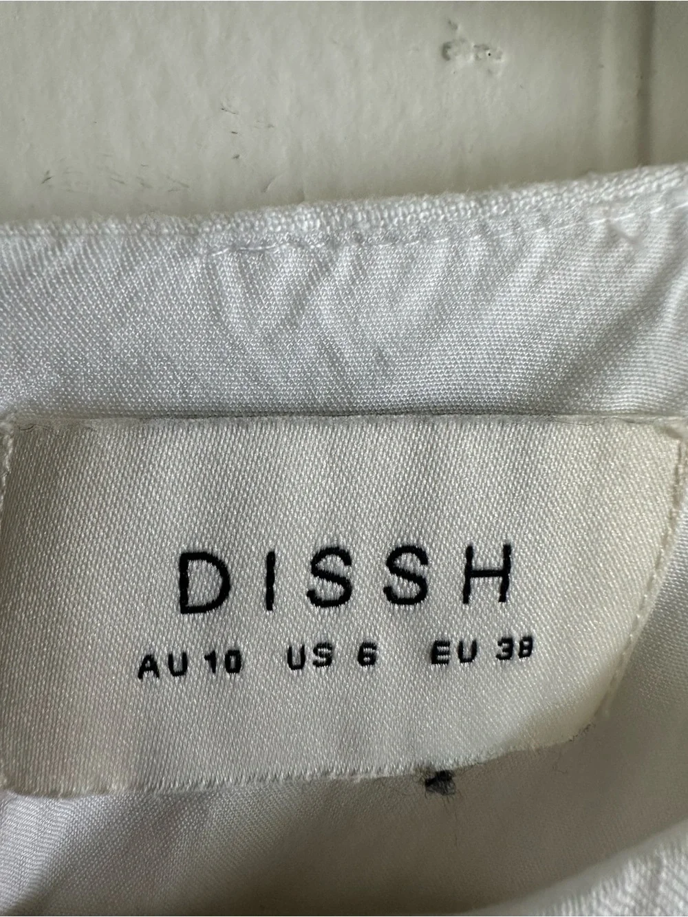 DISSH White Long Sleeve Drawstring Cropped Blouse